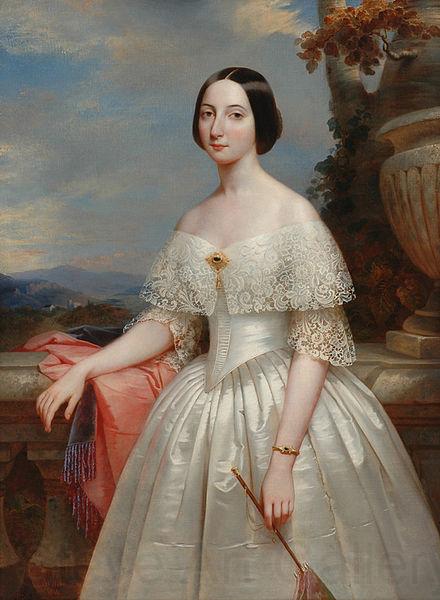 Benoit Hermogaste Molin Painting of Maria Adelaide, wife of Victor Emmanuel II, King of Italy
